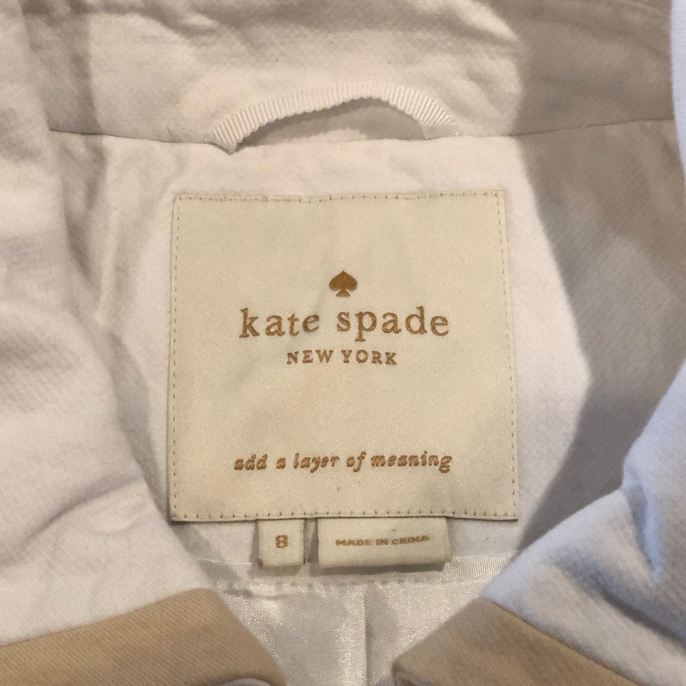 Kate Spade White & Gold Bayle Jacket Size 8 - Picture 6 of 8